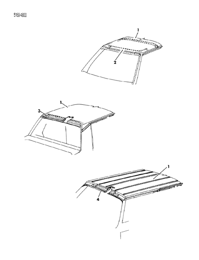 1985 Chrysler LeBaron Roof Panel Diagram
