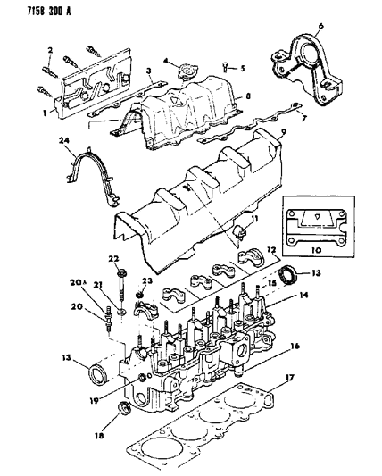 1987 Chrysler LeBaron Head-Assembly-Cylinder-Partial Diagram for 4387838