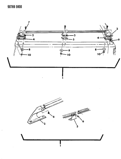 1990 Dodge Ram 50 Side Rails - Cargo Box Diagram