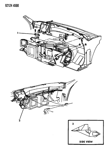 1992 Dodge Spirit Demister, Hose, Adapter Diagram