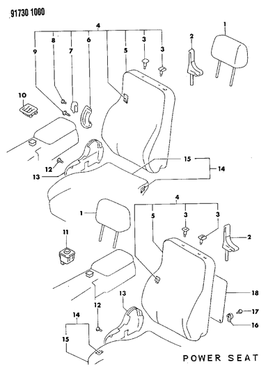 1991 Dodge Stealth Front Seat Diagram