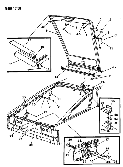 1990 Dodge Daytona Liftgate Panel Diagram