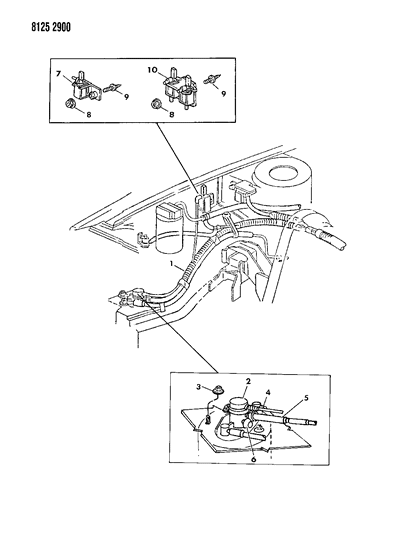 1988 Dodge Shadow Vapor Canister Diagram 1