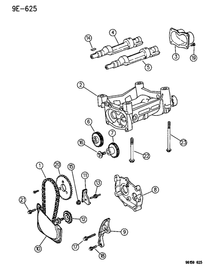 1996 Chrysler Town & Country Balance Shafts Diagram