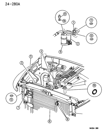 1994 Dodge Ram 1500 Plumbing - A/C Diagram 1
