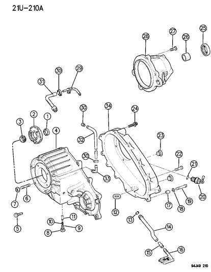 1994 Jeep Grand Cherokee Filter Diagram for 52097701