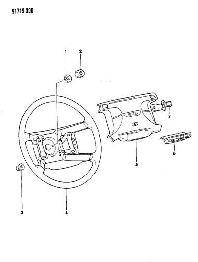 1991 Dodge Stealth Steering Wheel Diagram