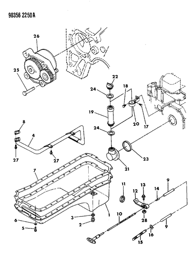 1993 Dodge D250 Engine Oiling Diagram 2