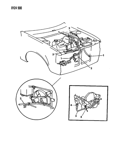 1988 Dodge Omni Plumbing - Heater Diagram