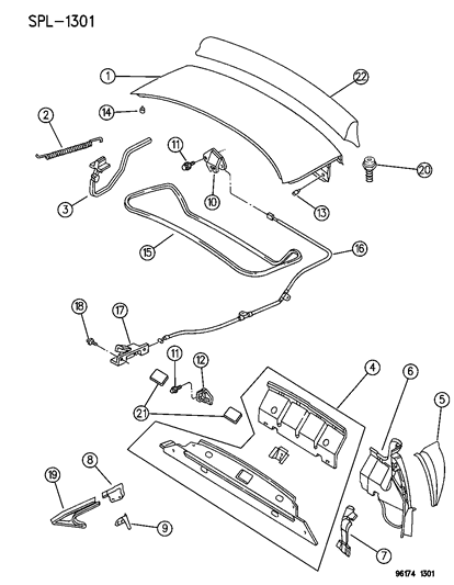 1996 Dodge Neon Clip-Cable Routing Diagram for 6504048