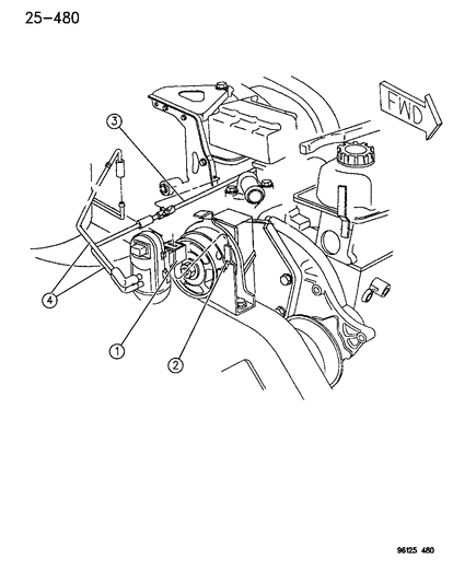 1996 Chrysler Town & Country Emission Control Vacuum Harness Diagram 3