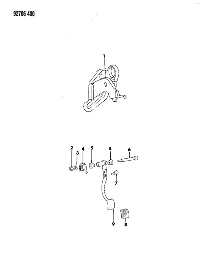1992 Dodge Colt Clutch Pedal Diagram 1