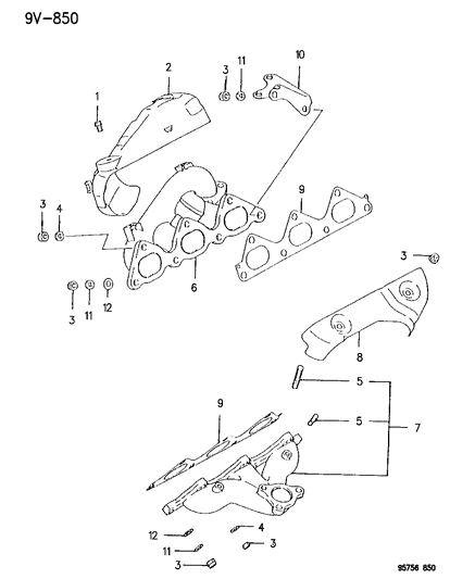 1996 Dodge Stealth Exhaust Manifold Diagram 1