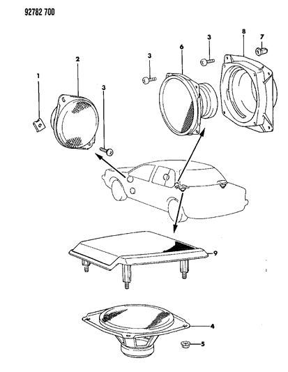 1993 Dodge Colt Speakers Diagram