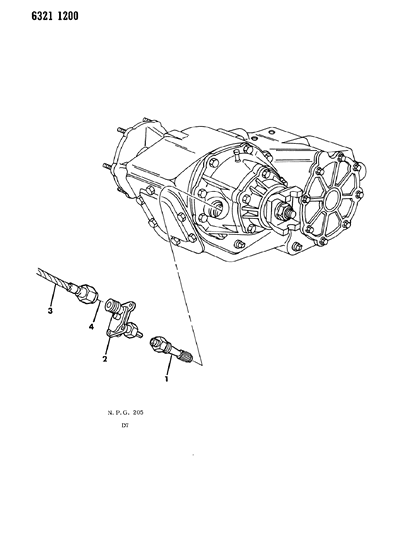 1987 Dodge W250 Cable, Speedometer With Pinion And Adapter Diagram