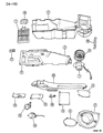 Diagram for 1990 Dodge Caravan Blower Motor Resistor - 4462979