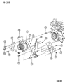 Diagram for Chrysler LHS Alternator Bracket - 4573995