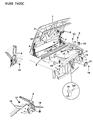 Diagram for Jeep Grand Wagoneer Hood Latch - 55075323