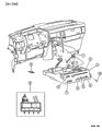 Diagram for 1995 Chrysler Town & Country A/C Switch - 4897055AA