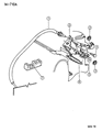 Diagram for 1993 Dodge Dakota Accelerator Cable - 52078002