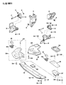 Diagram for 1989 Jeep Wagoneer Engine Mount - 52002607