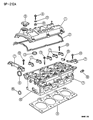 Diagram for Chrysler Cylinder Head Bolts - 6503559