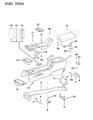 Diagram for 1996 Jeep Cherokee Cup Holder - 55115020