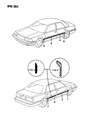 Diagram for Dodge Monaco Door Moldings - 5261105