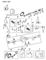 Diagram for 1986 Jeep J10 Carrier Bearing Spacer - J8129221