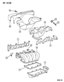Diagram for 1996 Chrysler Cirrus Intake Manifold Gasket - 4667817