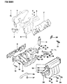 Diagram for 1985 Dodge Ram 50 Exhaust Manifold Gasket - MD093227