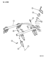 Diagram for 1993 Jeep Grand Wagoneer Fuel Rail - 53030435