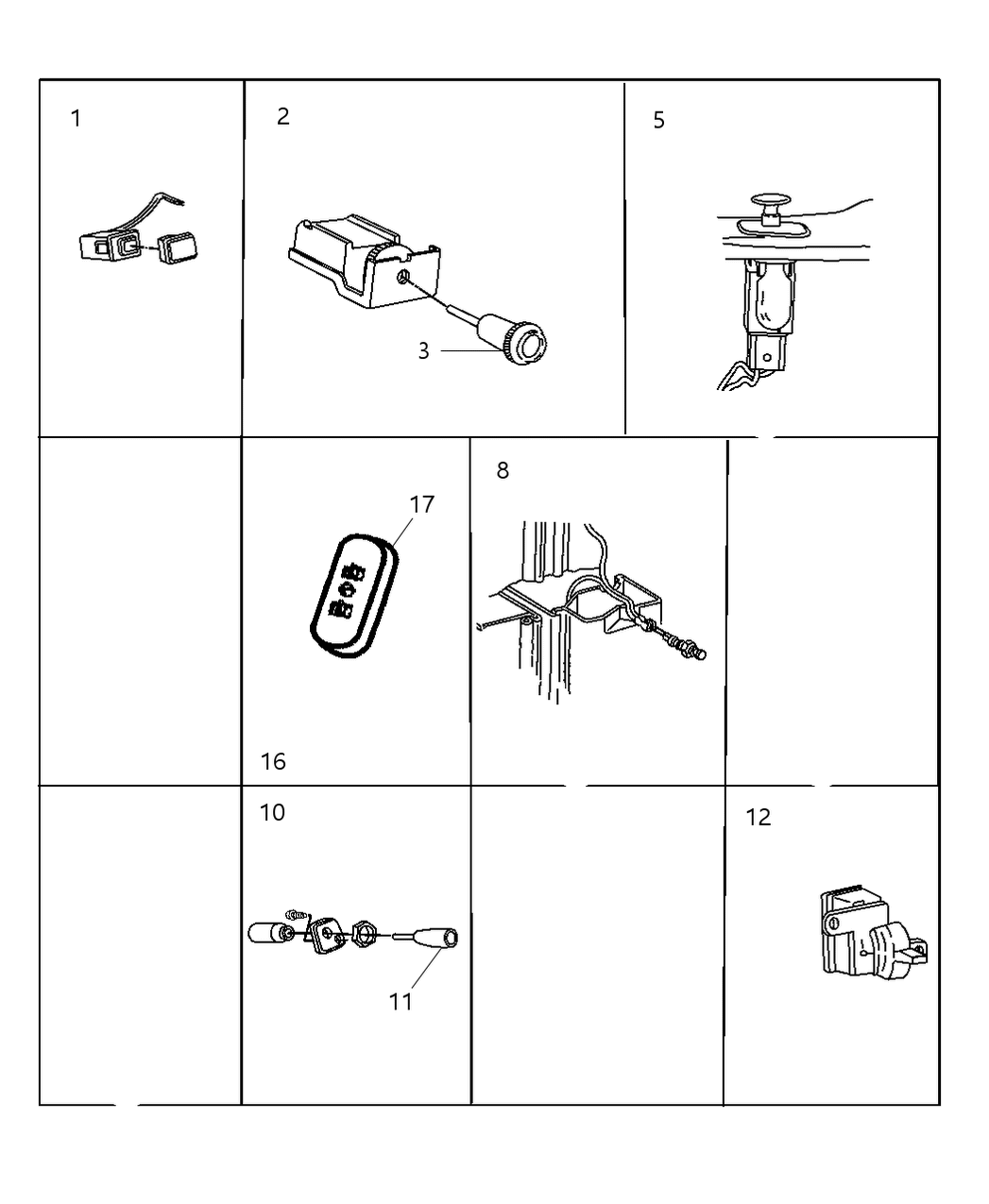 Mopar 5011216AA Air Conditioner And Heater Vacuum Switch