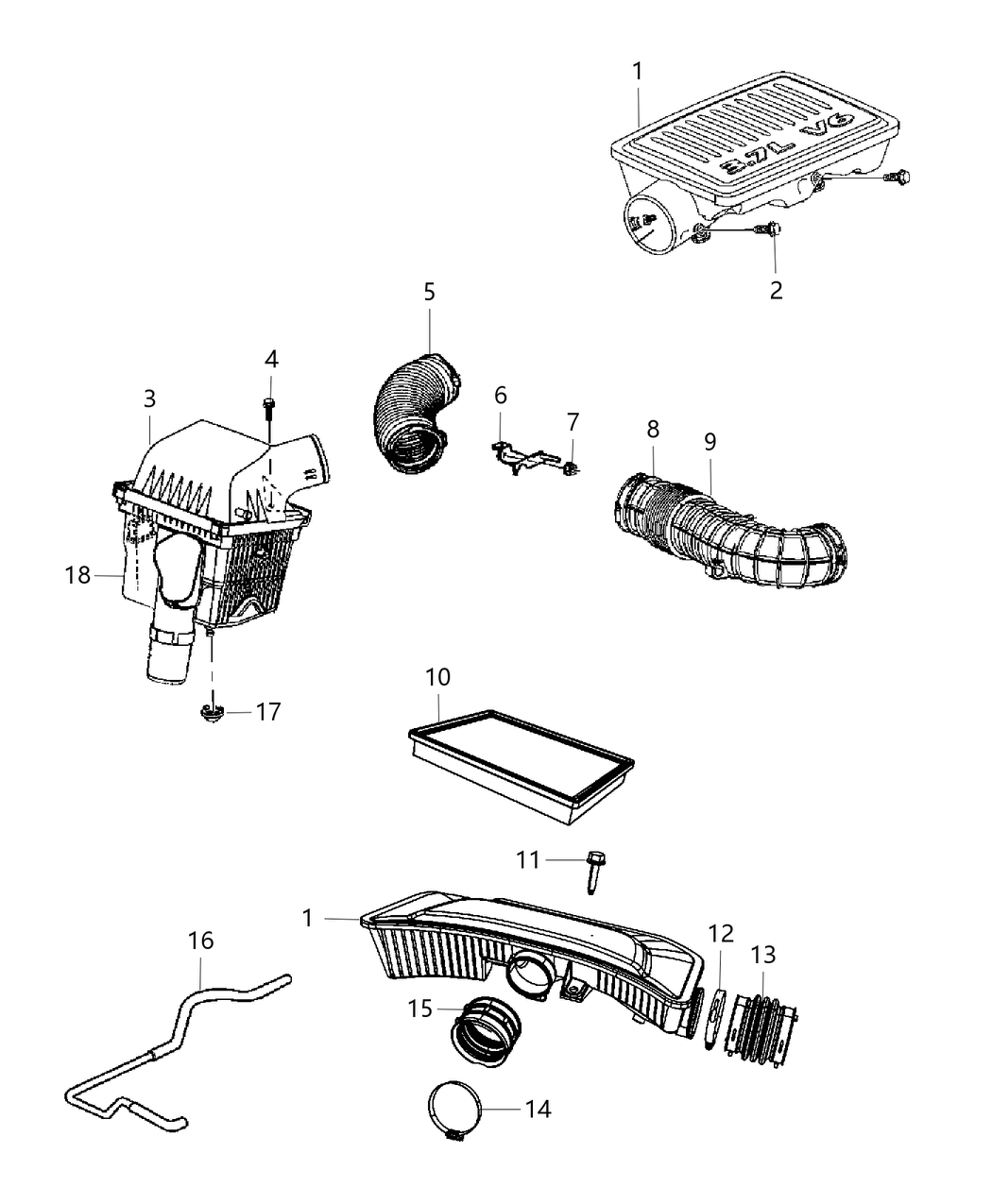 Mopar 53013714AA Clamp-Air Cleaner To T/BODY