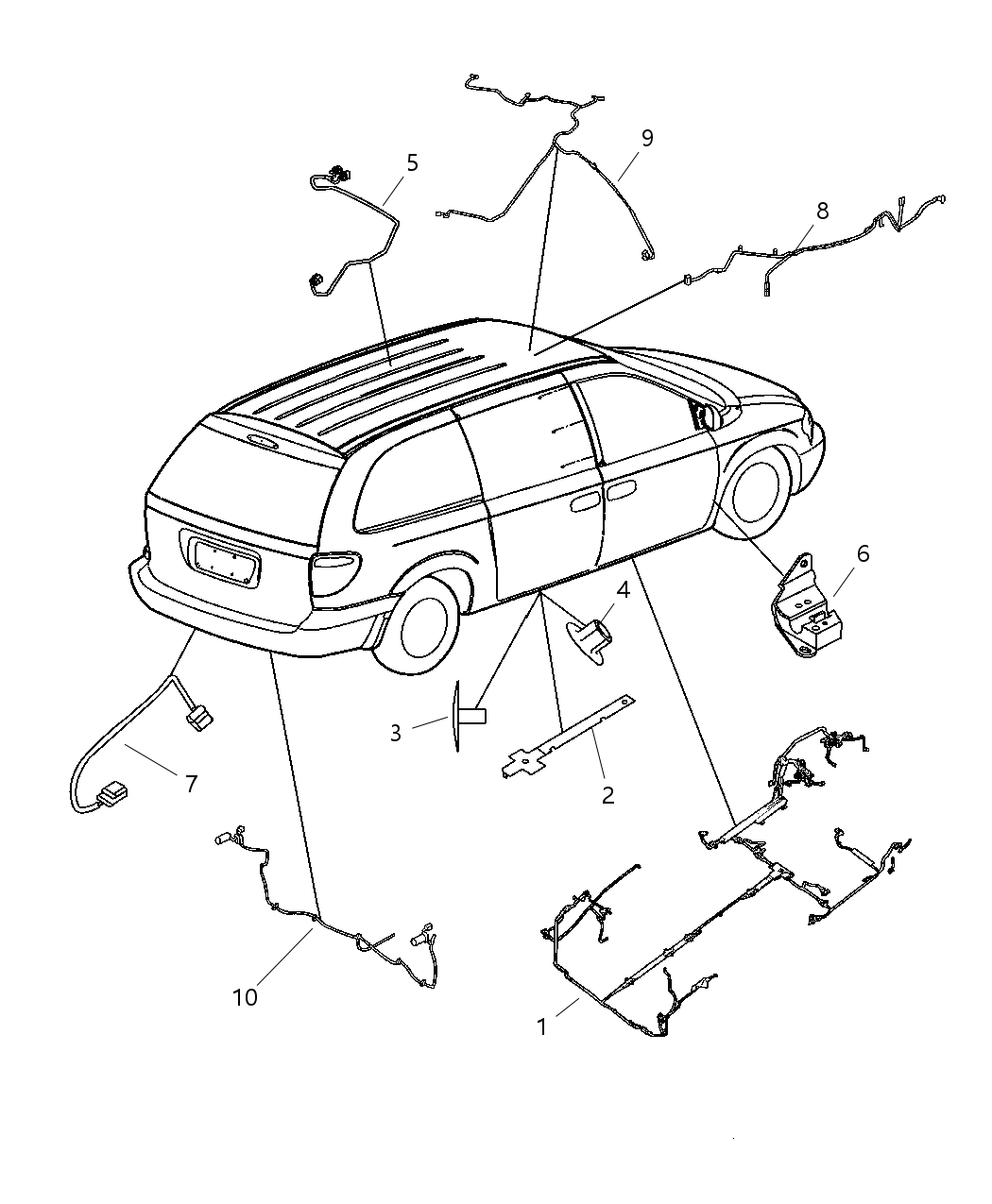 Mopar 4868698AA Wiring-Air Conditioning Dome JUMPE