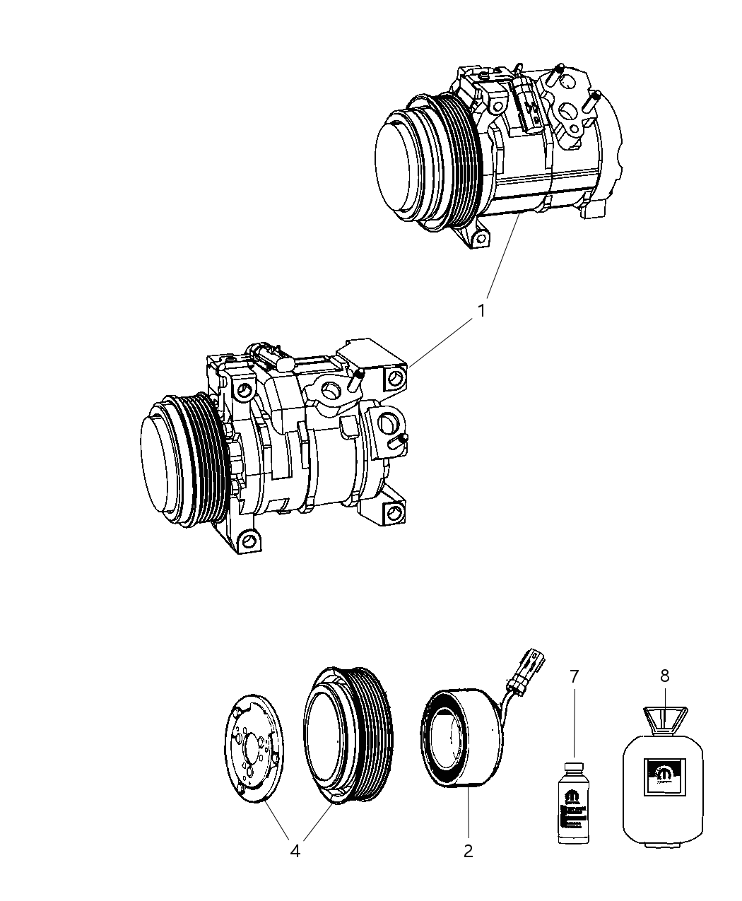 Mopar 68031615AA CLUTCHPKG-A/C Compressor