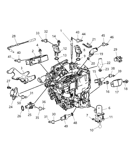 2007 Dodge Sprinter 2500 Engine Sensors & Related Parts Diagram 2