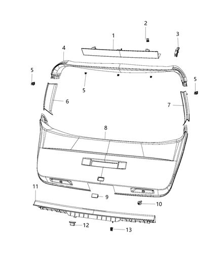 2009 Dodge Journey Molding-SCUFF Diagram for 1BE73DK7AB