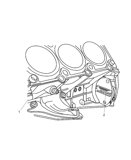 2007 Chrysler Crossfire Engine Assembly & Identification Diagram