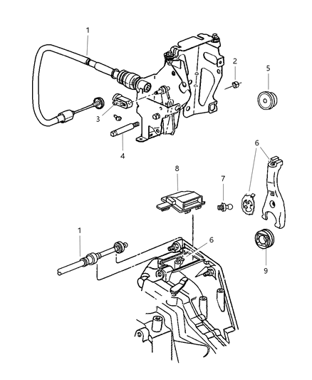 2002 Dodge Stratus SPACER-Clutch Pedal ADJUSTER Diagram for 4578141AA