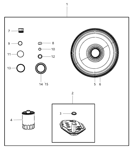 2009 Jeep Commander Seal And Shim Packages Diagram 1