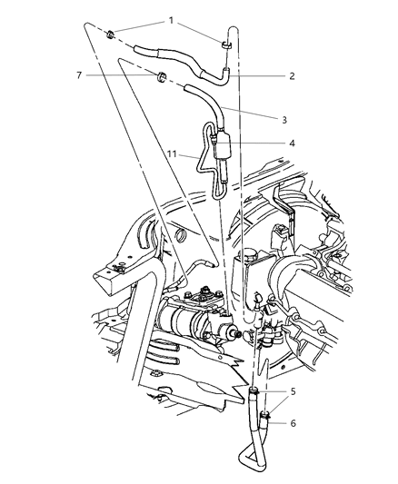 2002 Jeep Grand Cherokee Power Steering Hose Diagram 1