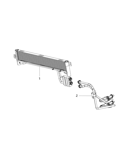 2014 Jeep Cherokee Transmission Oil Cooler Diagram for 68165900AB