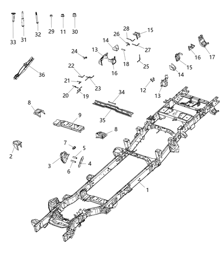 2014 Ram 3500 Frame-Chassis Diagram for 68204751AB