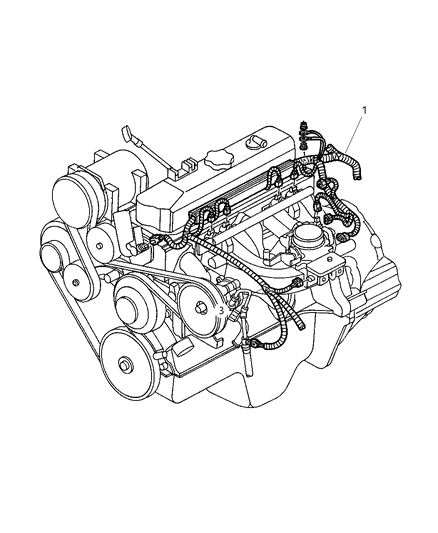 1999 Dodge Dakota Wiring-Engine Diagram for 56018815AC