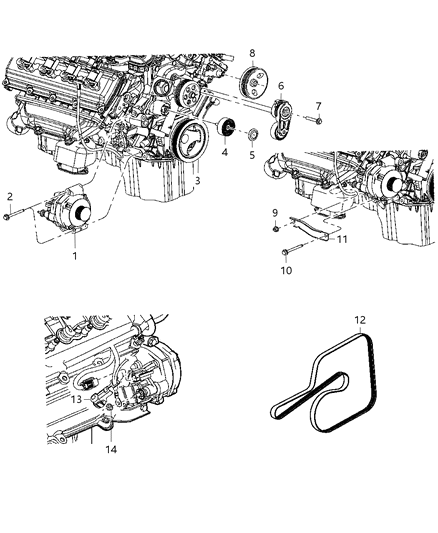2005 Dodge Magnum Pulley-Idler Diagram for 4792835AA
