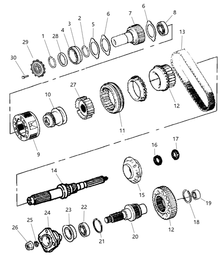 2003 Jeep Wrangler Gear-Clutch Drive Diagram for 5080502AA