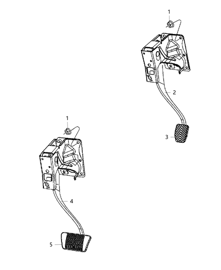 2016 Jeep Compass Pedal, Brake Diagram