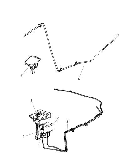 2011 Jeep Wrangler Hose-Windshield Washer Diagram for 68018910AA