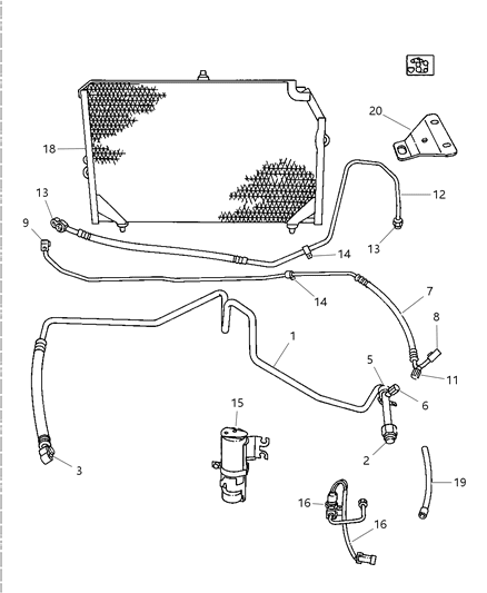 2002 Dodge Viper Line-A/C Discharge Diagram for 5264924AA